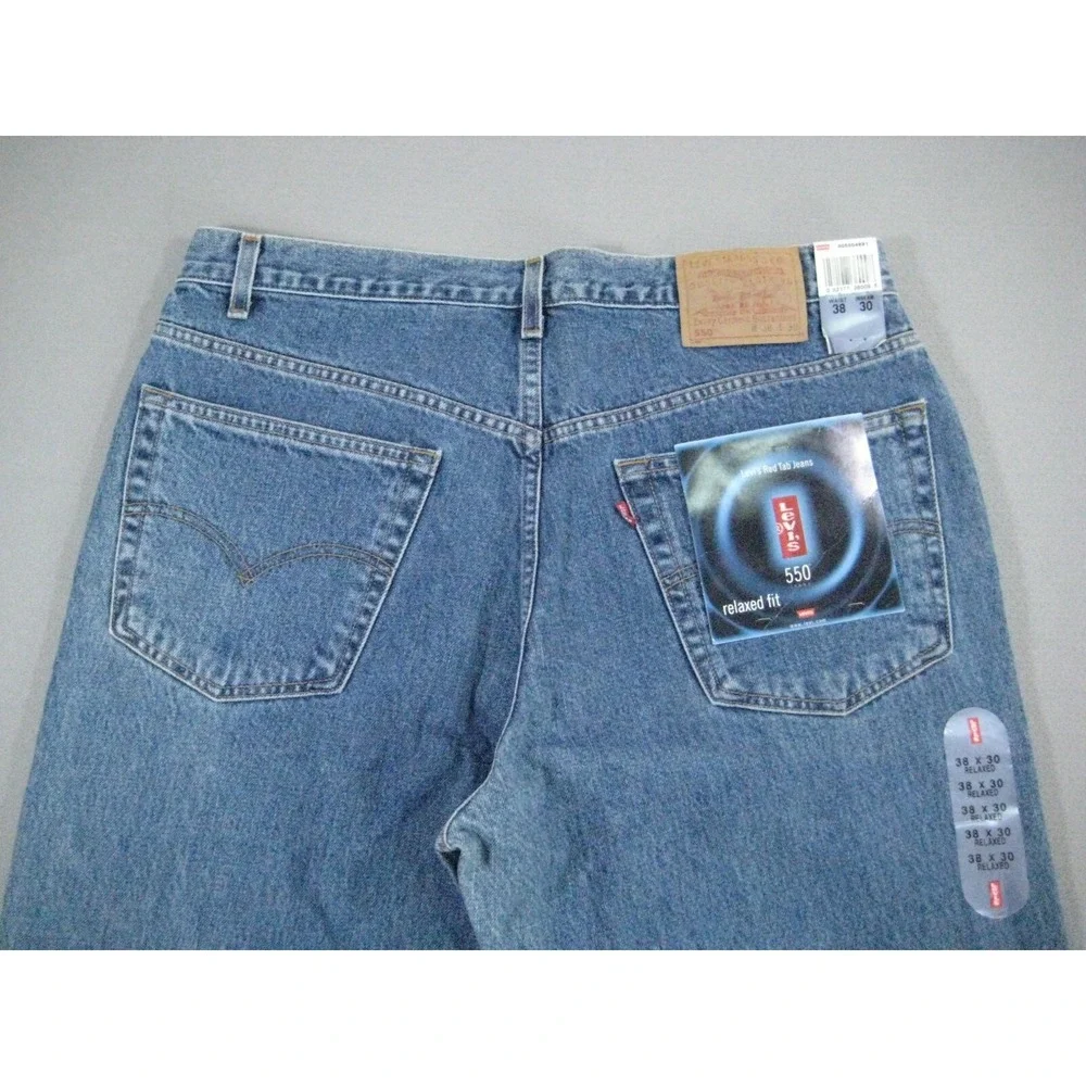 Vintage Levis 550 Baggy Jeans Mens 38x30 Blue Denim Relaxed Fit Skater‎ Y2K 90s